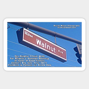 Walnut Avenue, San Dimas, CA by Mistah Wilson Sticker